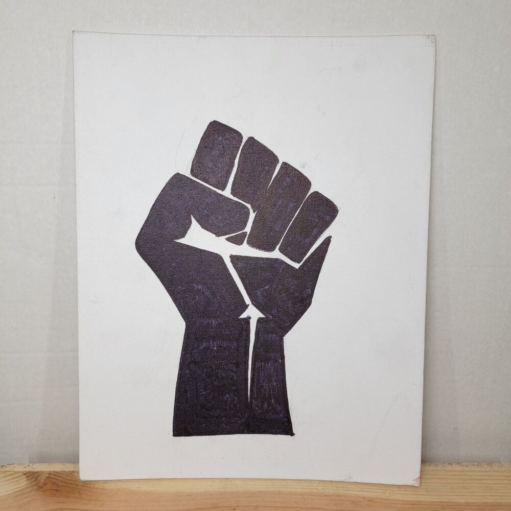 BLM Fist On Thin Canvas 11" X 14"